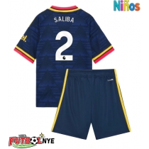 Camiseta Arsenal William Saliba #2 Visitante Equipación para niños 2026-27 manga corta (+ pantalones cortos)